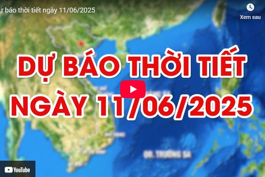 Dự báo thời tiết ngày 11/6/2025: Miền Bắc nắng nóng, một số nơi có mưa