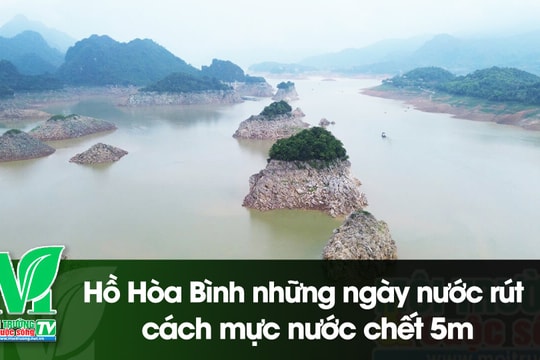 [VIDEO] Hồ Hòa Bình những ngày nước rút cách mực nước chết 5m