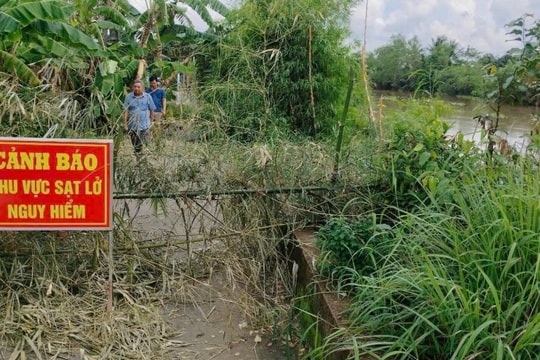 Hậu Giang: Gần 30 điểm có nguy cơ sạt lở tại huyện Châu Thành