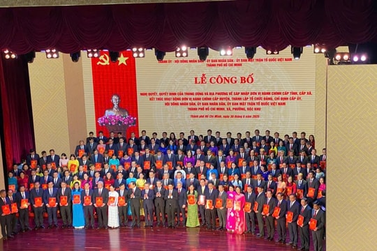Danh sách Bí thư 168 phường, xã, đặc khu của thành phố Hồ Chí Minh