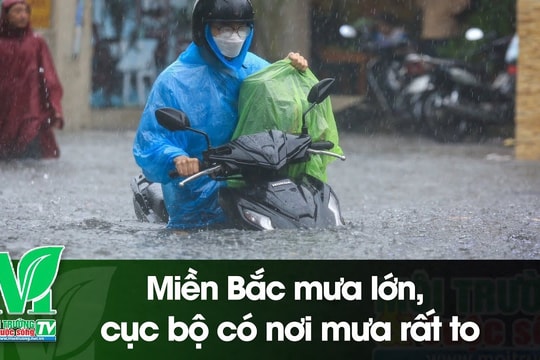 [VIDEO] Miền Bắc mưa lớn, cục bộ có nơi mưa rất to