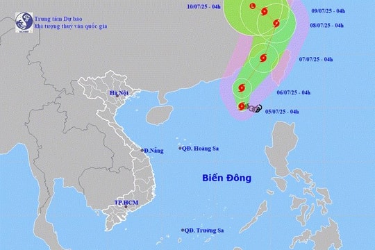 Bão số 2 hình thành trên Biển Đông
