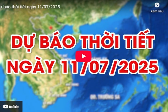[VIDEO] Dự báo thời tiết ngày 11/7/2025: Nhiều nơi có mưa