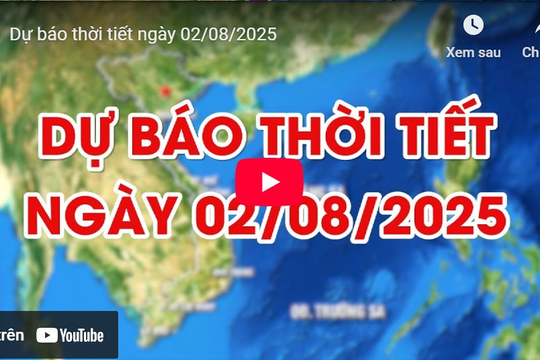 Dự báo thời tiết ngày 02/08/2025: Ngày nắng nóng, đêm mưa rào
