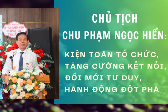 Chủ tịch Chu Phạm Ngọc Hiển: Kiện toàn tổ chức, tăng cường kết nối, đổi mới tư duy và hành động đột phá