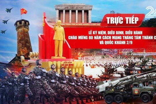 Trực tiếp: Lễ kỷ niệm diễu binh, diễu hành 80 năm Cách mạng Tháng Tám thành công và Quốc khánh 2/9