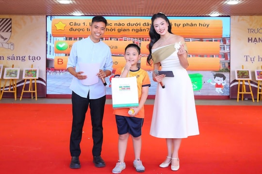 Diễn viên Huy Cuội đồng hành cùng Lễ phát động Cuộc thi vẽ tranh Bảo vệ môi trường trong học đường - Chủ đề “Sân trường mơ ước của em”