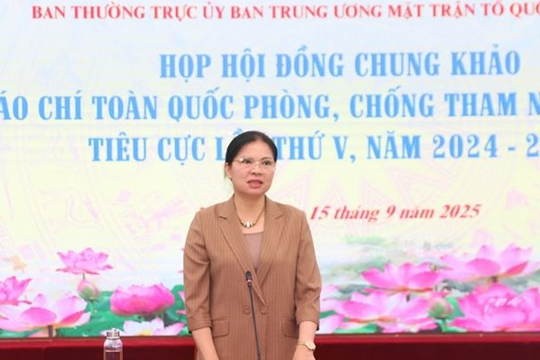 91 tác phẩm vào chung khảo Giải báo chí toàn quốc phòng, chống tham nhũng, lãng phí, tiêu cực lần thứ V
