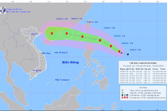 Xuất hiện siêu bão số 9 Ragasa hình thành trên biển Đông