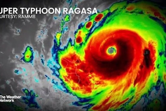 Ragasa đạt cực đại, trở thành siêu bão mạnh nhất thế giới năm 2025