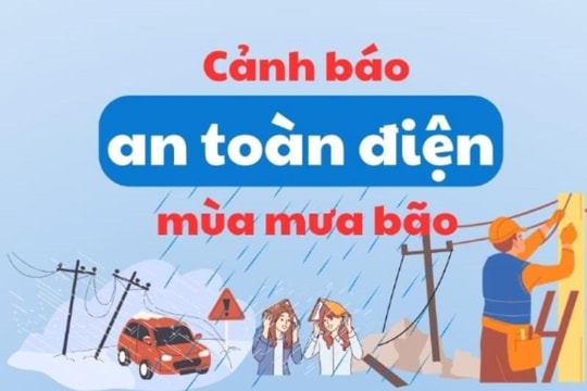 [Infographic] Cảnh báo an toàn điện mùa mưa bão