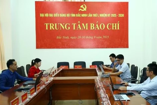 Bắc Ninh: Trung tâm Báo chí chính thức đi vào hoạt động, phục vụ Đại hội Đảng bộ tỉnh lần thứ I