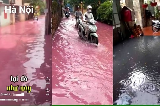 Hà Nội yêu cầu kiểm tra vụ nước đỏ lạ tràn vào nhà dân tại Cụm công nghiệp Phú Minh