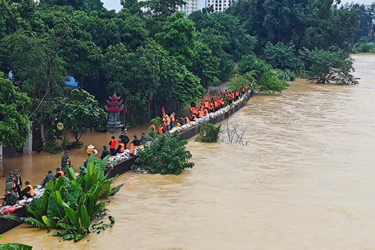 Đỉnh lũ trên sông Cầu và sông Thương khả năng xảy ra chiều nay