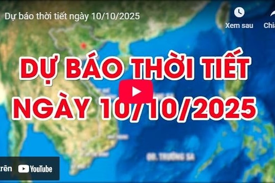 Dự báo thời tiết ngày 10/10/2025: Đêm và sáng sớm có lúc có mưa rào, ngày nắng