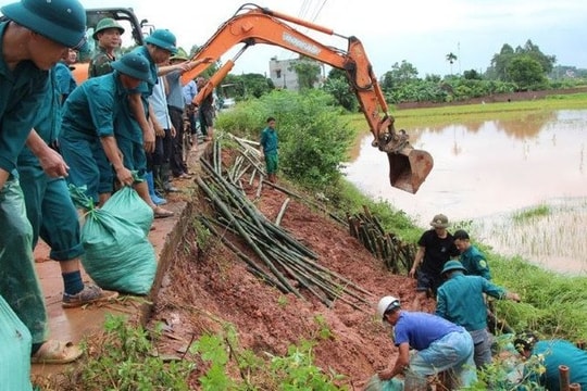 Bắc Ninh ban bố tình huống khẩn cấp: Hơn 12 km đê bị sạt lở do hoàn lưu bão số 11