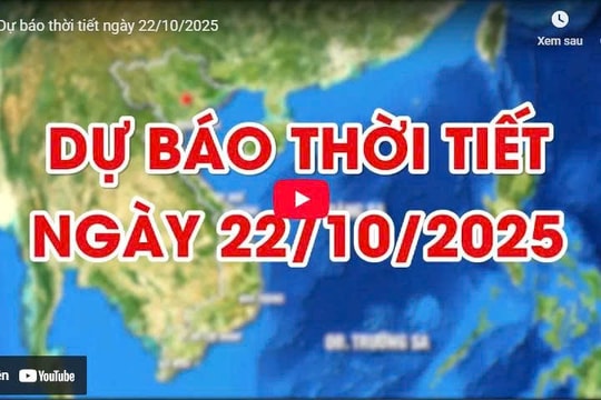 Dự báo thời tiết ngày 22/10/2025: Hà Nội ngày nắng, đêm có mưa vài nơi