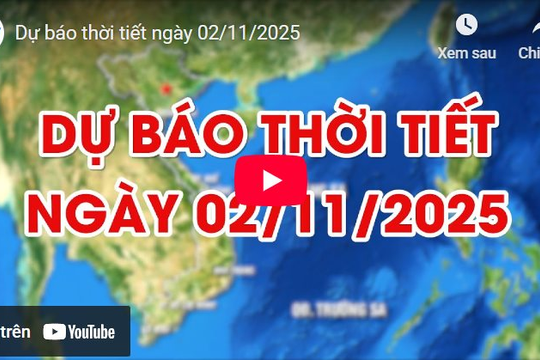 Dự báo thời tiết ngày 2/11/2025: Hà Nội trời lạnh, có mưa rải rác