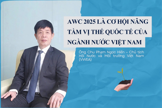 Chủ tịch VWEA: AWC 2025 là cơ hội nâng tầm vị thế quốc tế của ngành nước Việt Nam
