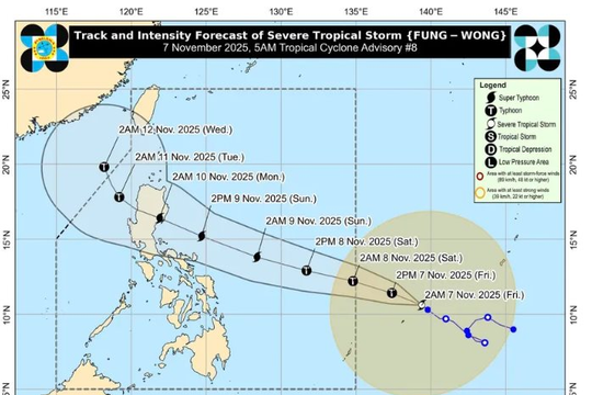 Siêu bão Fung-Wong dự kiến đổ bộ Bắc Luzon, Philippines kích hoạt ứng phó cấp độ cao