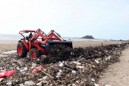 Rác thải đại dương tiếp tục tràn vào bãi Sau, TP Hồ Chí Minh
