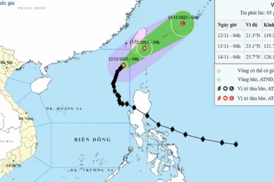 Bão số 14 suy yếu dần, cảnh báo gió mạnh và sóng lớn trên biển