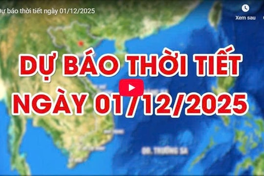 Dự báo thời tiết ngày 1/12/2025: Miền Bắc, Hà Nội ngày nắng và đêm rét