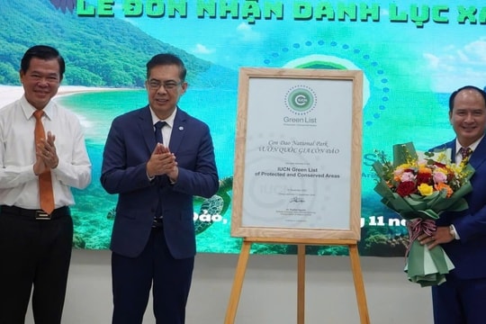 Vườn quốc gia Côn Đảo đón nhận Chứng nhận Danh lục Xanh của IUCN