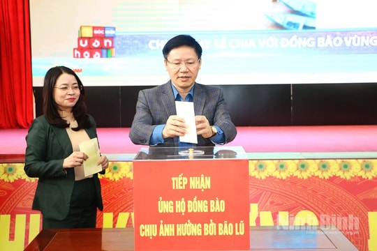 Ninh Bình tiếp nhận hơn 101 tỷ đồng ủng hộ đồng bào vùng thiên tai