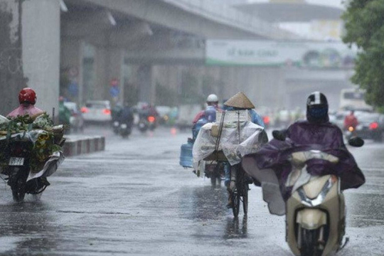 Dự báo thời tiết Hà Nội ngày 14/12/2025: Mưa rào rải rác, trời rét