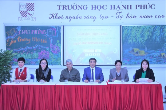 Chung khảo Cuộc thi vẽ tranh Bảo vệ môi trường trong học đường lần thứ hai, chủ đề “Sân trường mơ ước của em"