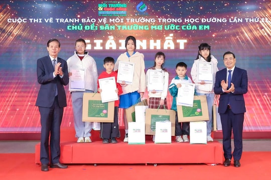 Ấn tượng Lễ trao giải Cuộc thi vẽ tranh Bảo vệ môi trường trong học đường lần thứ hai, chủ đề “Sân trường mơ ước của em"