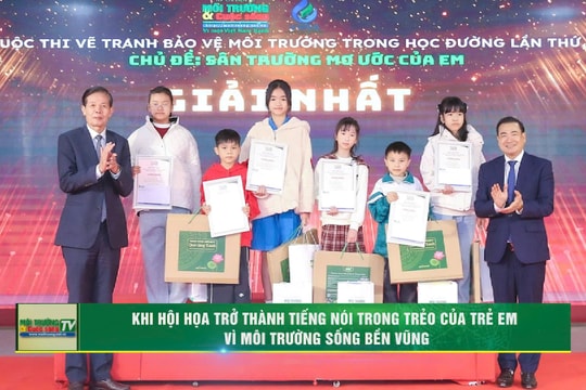 [VIDEO] Ấn tượng Lễ trao giải Cuộc thi Vẽ tranh Bảo vệ Môi trường - Chủ đề "Sân trường mơ ước của em"