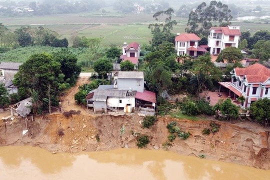 Phú Thọ ban hành lệnh xây dựng công trình khẩn cấp xử lý sạt lở đê hữu Lô