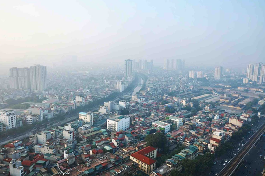 Sáng nay (8/1), chất lượng không khí Hà Nội xấu trở lại