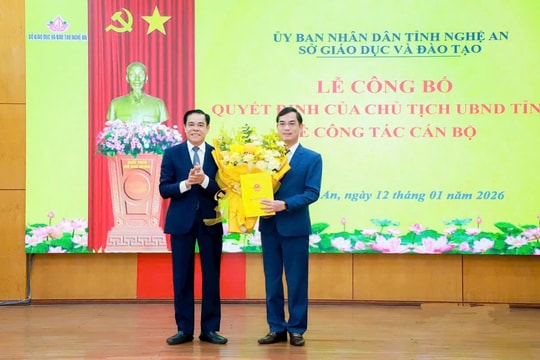 Nghệ An bổ nhiệm Giám đốc Sở Giáo dục và Đào tạo