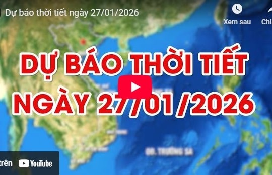 Dự báo thời tiết ngày 27/01/2026: Miền Bắc trời rét, sáng sớm có mưa nhỏ