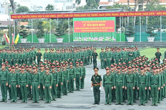 TP. HCM tổ chức trọng thể lễ đón, tiễn hơn 1.200 quân nhân xuất ngũ năm 2026