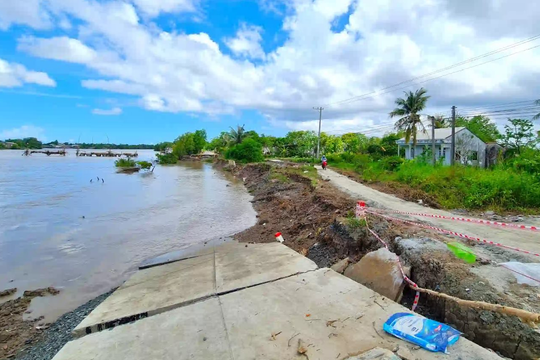 Cà Mau đề nghị hỗ trợ hơn 13.000 tỷ đồng triển khai dự án khắc phục sạt lở bờ sông, bờ biển