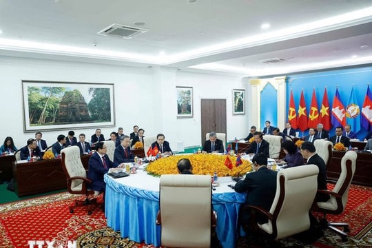 Tổng Bí thư Tô Lâm đồng chủ trì Cuộc gặp giữa Người đứng đầu ba Đảng Việt Nam - Campuchia - Lào