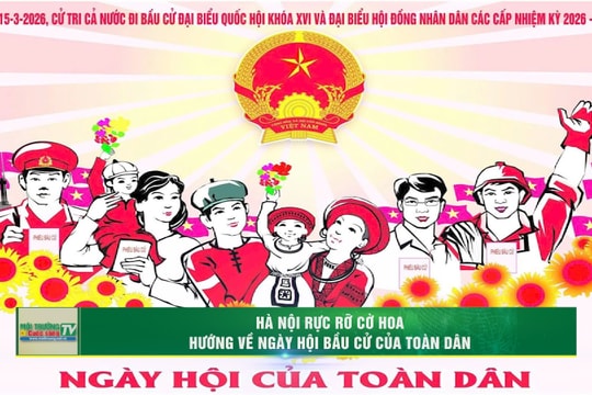 [VIDEO] Hà Nội rực rỡ cờ hoa hướng về Ngày hội bầu cử của toàn dân