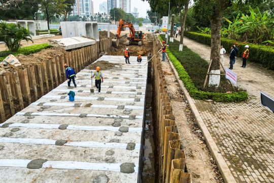 Hà Nội điều chỉnh giao thông nhiều tuyến phố để thi công dự án chống ngập