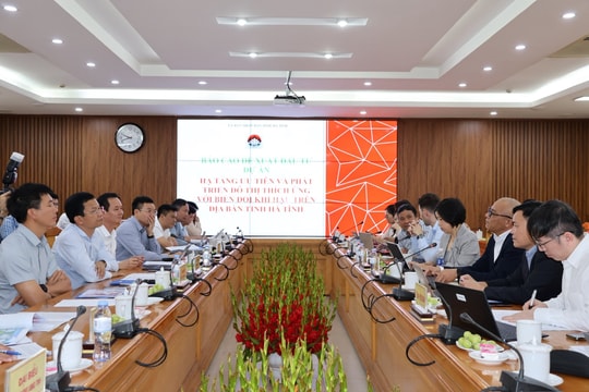 Hà Tĩnh làm việc với Bộ Tài chính, WB về dự án hạ tầng đô thị thích ứng biến đổi khí hậu