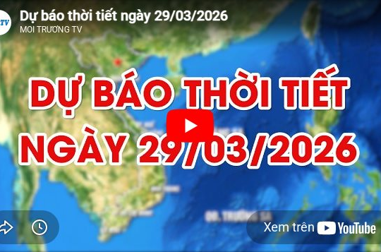 Dự báo thời tiết ngày 29/03/2026: Mưa rào và dông vài nơi