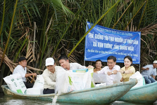 Thả hơn 106.000 con giống phục hồi hệ sinh thái rừng dừa nước