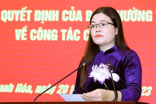 Thanh Hóa bổ nhiệm nữ Phó Trưởng Đoàn ĐBQH tỉnh khóa XVI