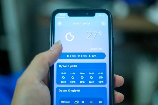 Thêm kênh cảnh báo thiên tai qua ứng dụng “Thời tiết Việt Nam”