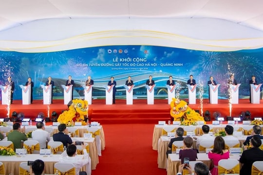 Vingroup khởi công dự án tuyến đường sắt tốc độ cao Hà Nội - Quảng Ninh