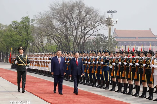 Lễ đón trọng thể Tổng Bí thư, Chủ tịch nước Tô Lâm thăm cấp Nhà nước đến Trung Quốc