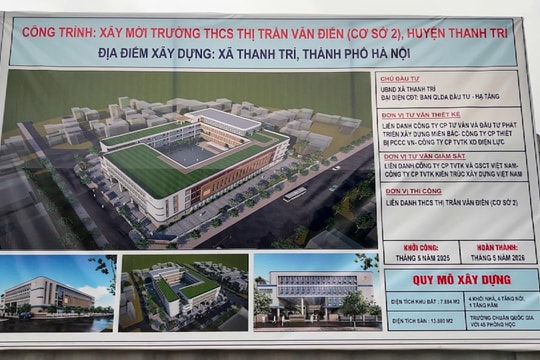 Thanh Trì (Hà Nội): Dự án xây dựng Trường THCS thị trấn Văn Điển (cơ sở 2) và những khoảng trống trong thực thi Giấy phép môi trường